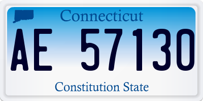 CT license plate AE57130
