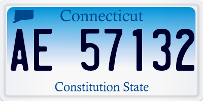 CT license plate AE57132