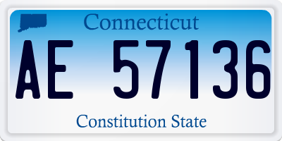 CT license plate AE57136
