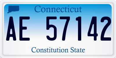 CT license plate AE57142
