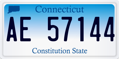 CT license plate AE57144