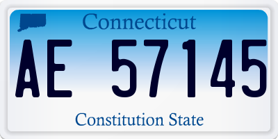 CT license plate AE57145