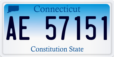 CT license plate AE57151