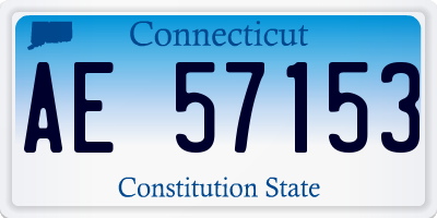 CT license plate AE57153