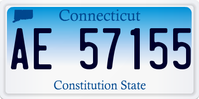 CT license plate AE57155