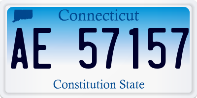 CT license plate AE57157