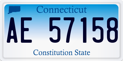 CT license plate AE57158