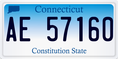 CT license plate AE57160