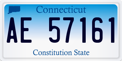 CT license plate AE57161