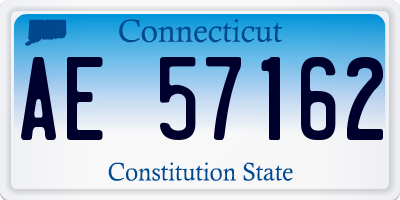 CT license plate AE57162