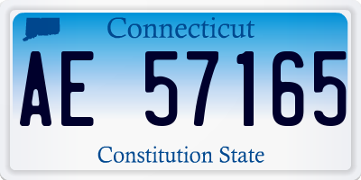 CT license plate AE57165