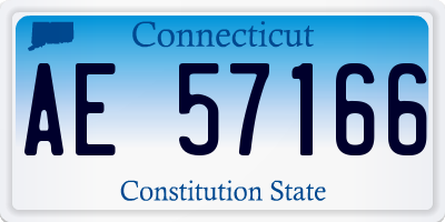 CT license plate AE57166