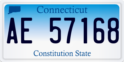 CT license plate AE57168