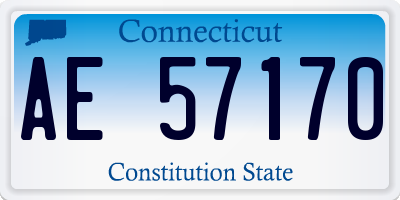 CT license plate AE57170