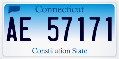 CT license plate AE57171