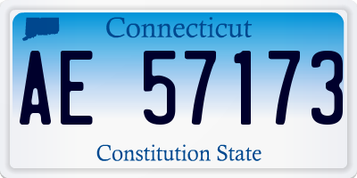 CT license plate AE57173