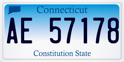 CT license plate AE57178