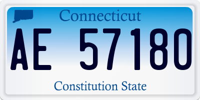 CT license plate AE57180