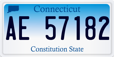 CT license plate AE57182