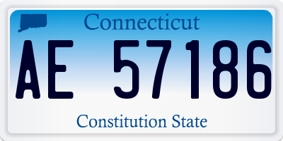 CT license plate AE57186