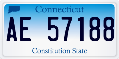 CT license plate AE57188