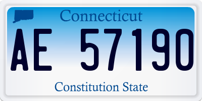 CT license plate AE57190