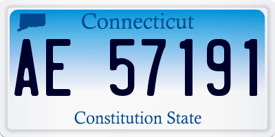 CT license plate AE57191