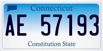 CT license plate AE57193