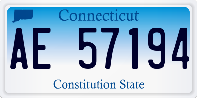 CT license plate AE57194