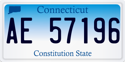 CT license plate AE57196