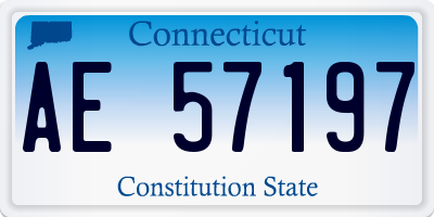 CT license plate AE57197