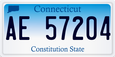 CT license plate AE57204
