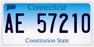 CT license plate AE57210
