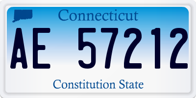 CT license plate AE57212