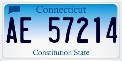 CT license plate AE57214