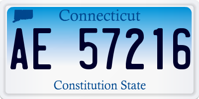 CT license plate AE57216