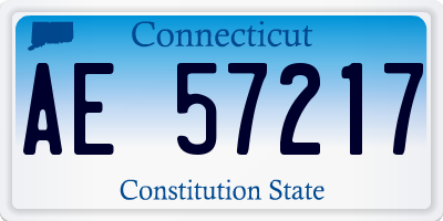 CT license plate AE57217