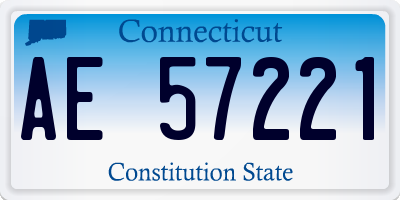 CT license plate AE57221