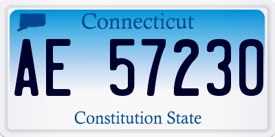CT license plate AE57230