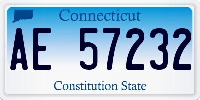 CT license plate AE57232