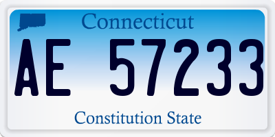 CT license plate AE57233