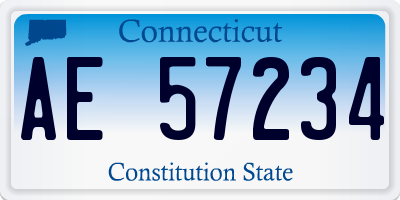 CT license plate AE57234