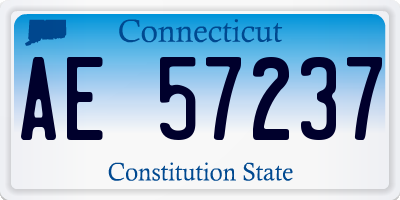 CT license plate AE57237