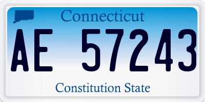 CT license plate AE57243