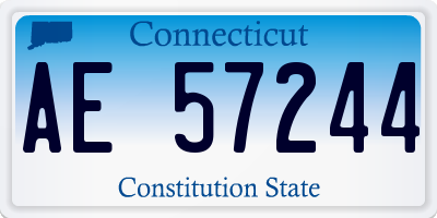 CT license plate AE57244