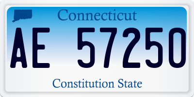 CT license plate AE57250