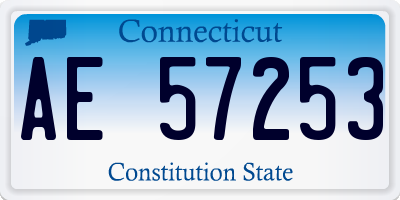 CT license plate AE57253