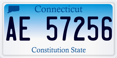 CT license plate AE57256