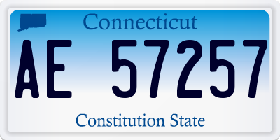 CT license plate AE57257