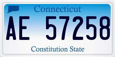 CT license plate AE57258